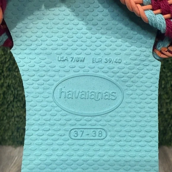 NWOT Havaianas You St Tropez Woven Sandals Flip Flops W7/8 Euro 39/40 - Picture 3 of 7